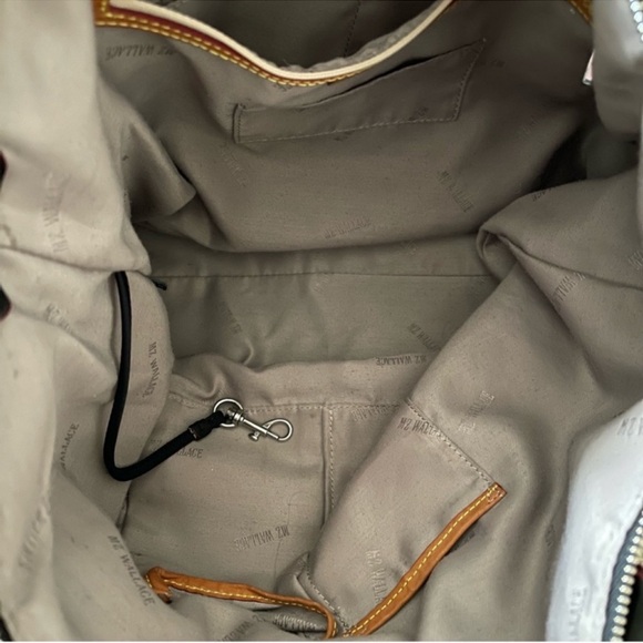 MZ Wallace Chelsea Bedford Nylon And Leather Strap Zip Tote Handbag In Black - Picture 7 of 14